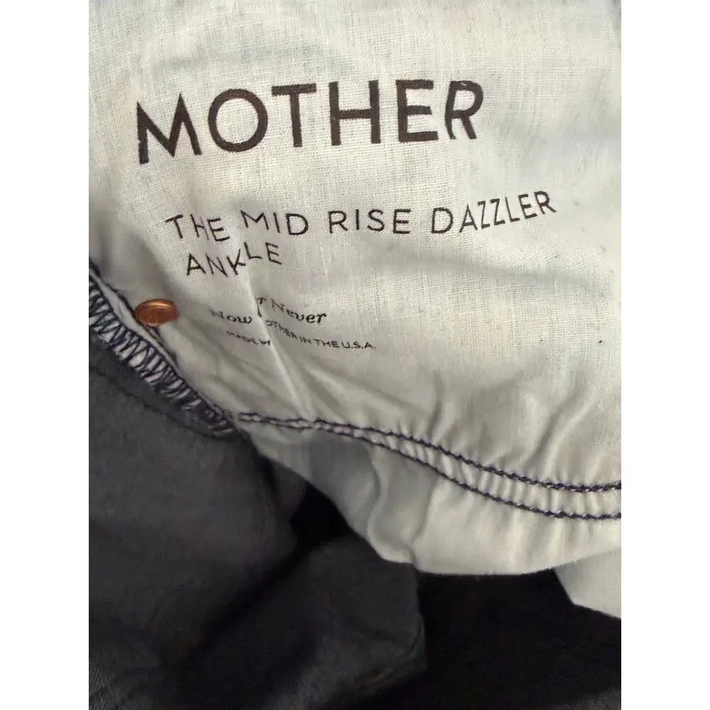 Mother The Mid Rise Dazzler Ankle Dark Wash Jean‎ size 29